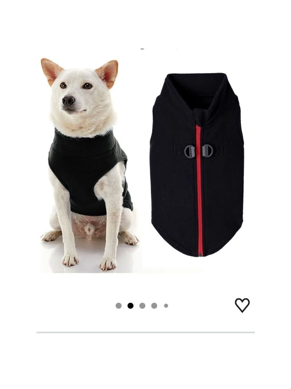 Gooby Black Fleece Dog Jacket Harness Small